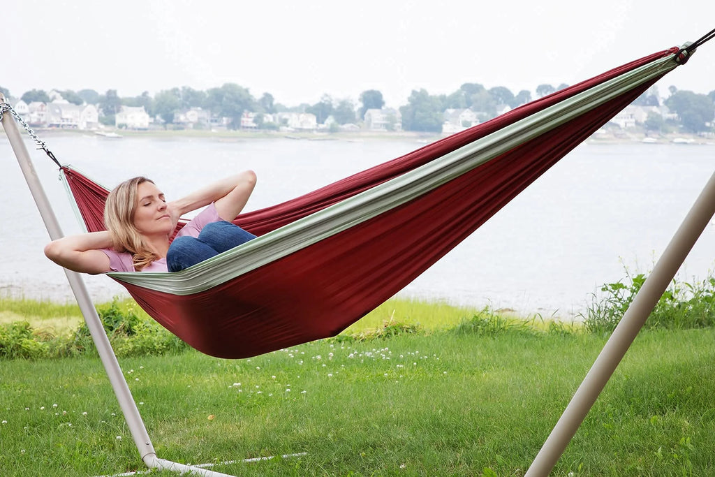 Double Camping Hammock with Storage Bag D4405