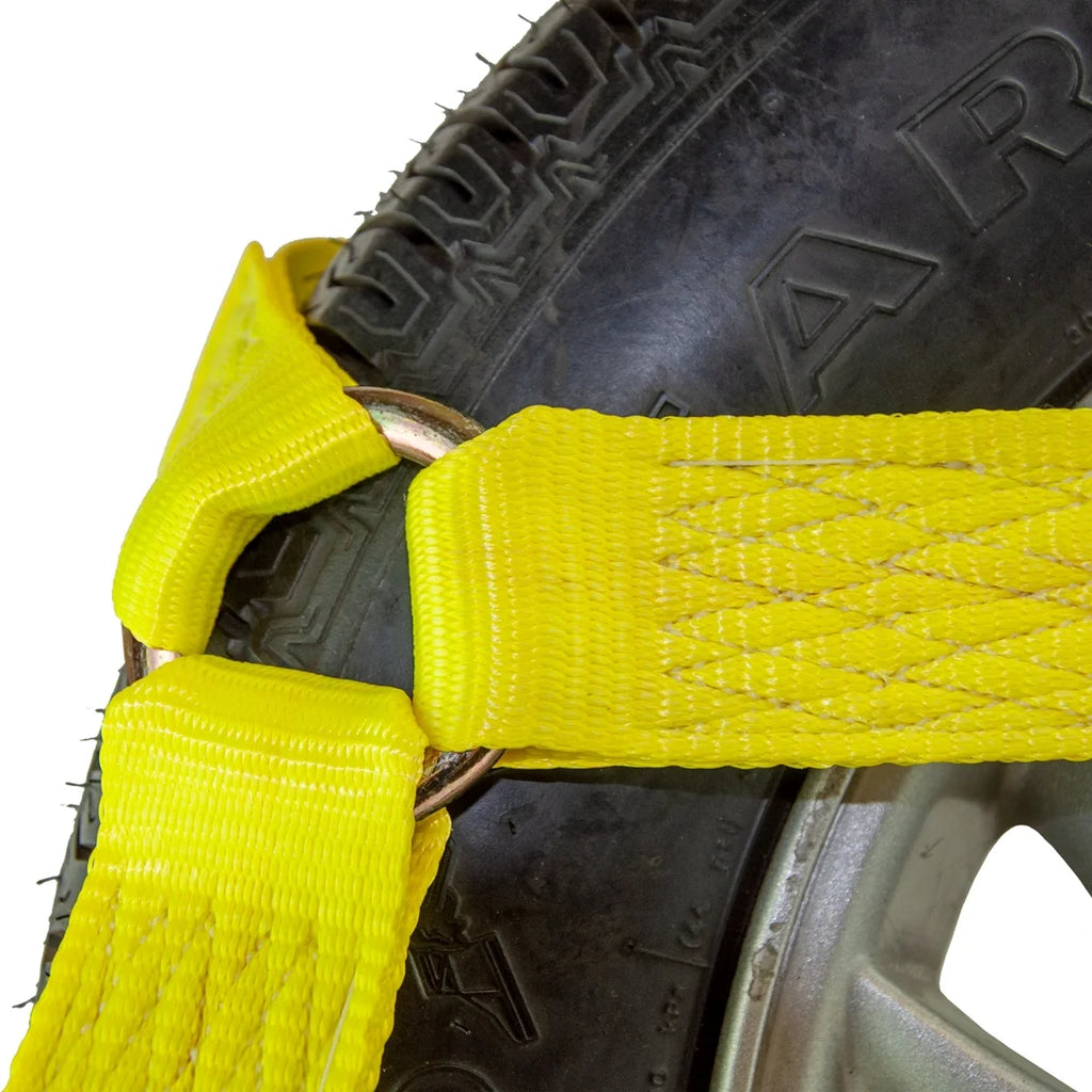 Car Tie Down 4 Pack Flat Hooks Classic Yellow 3300 Lbs SWL T7524