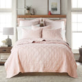Washed Linen Full/Queen Quilt in Blush X1255