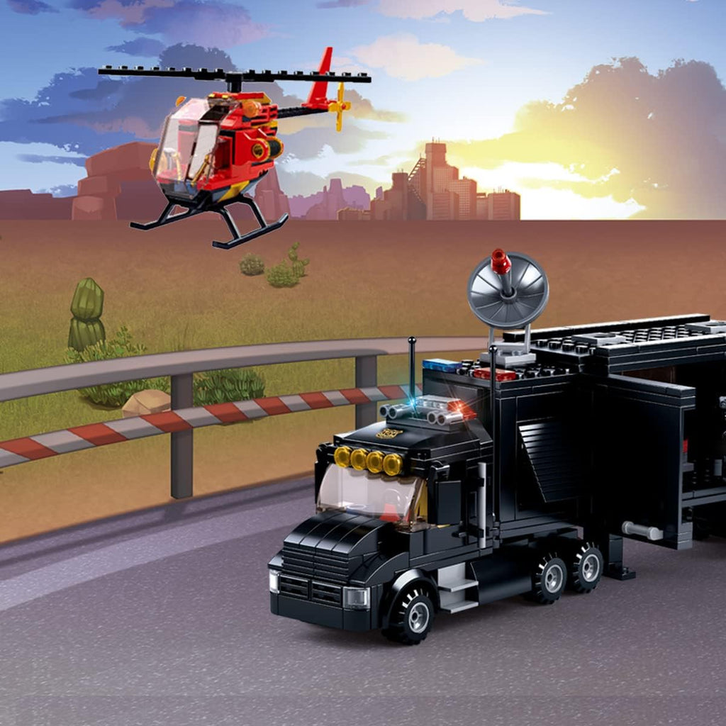City Police Mobile Command Center Truck Building Blocks Car (540 PCS), City Police Station Building Sets, Model Toys Pack of 2 J915868