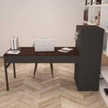 Computer Desk with File Cabinet and Drawers X5433