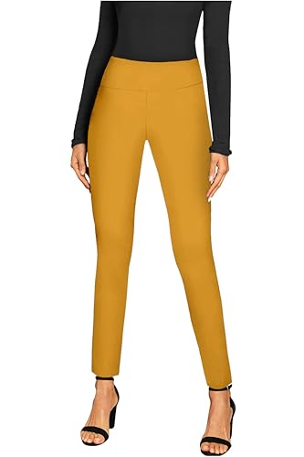 Women Stretch Skinny Dress Pants Nylon Ponte Pull On Trousers Z7279