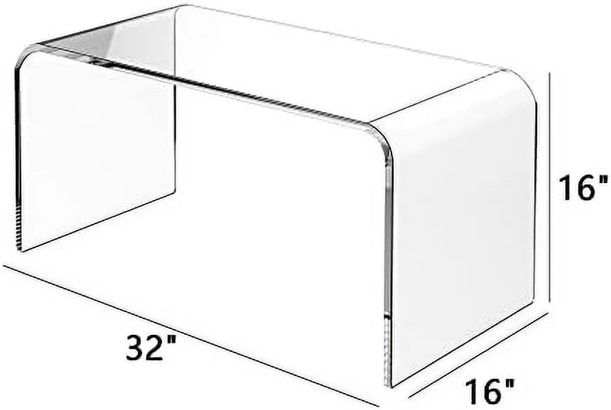 Acrylic Coffee Table with Waterfall Edges A79356