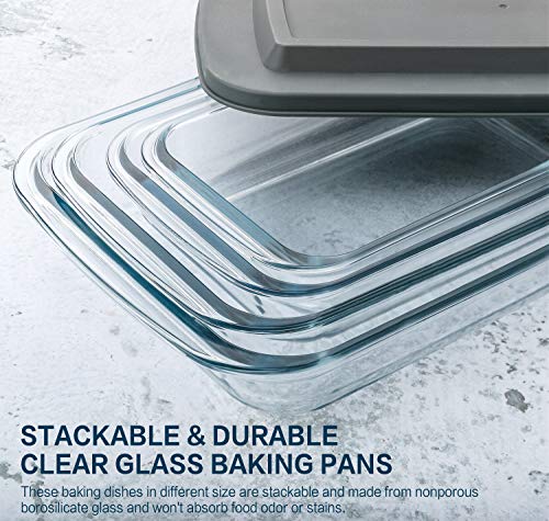 8-Piece Glass Baking Dish Set with Plastic Lids O83909