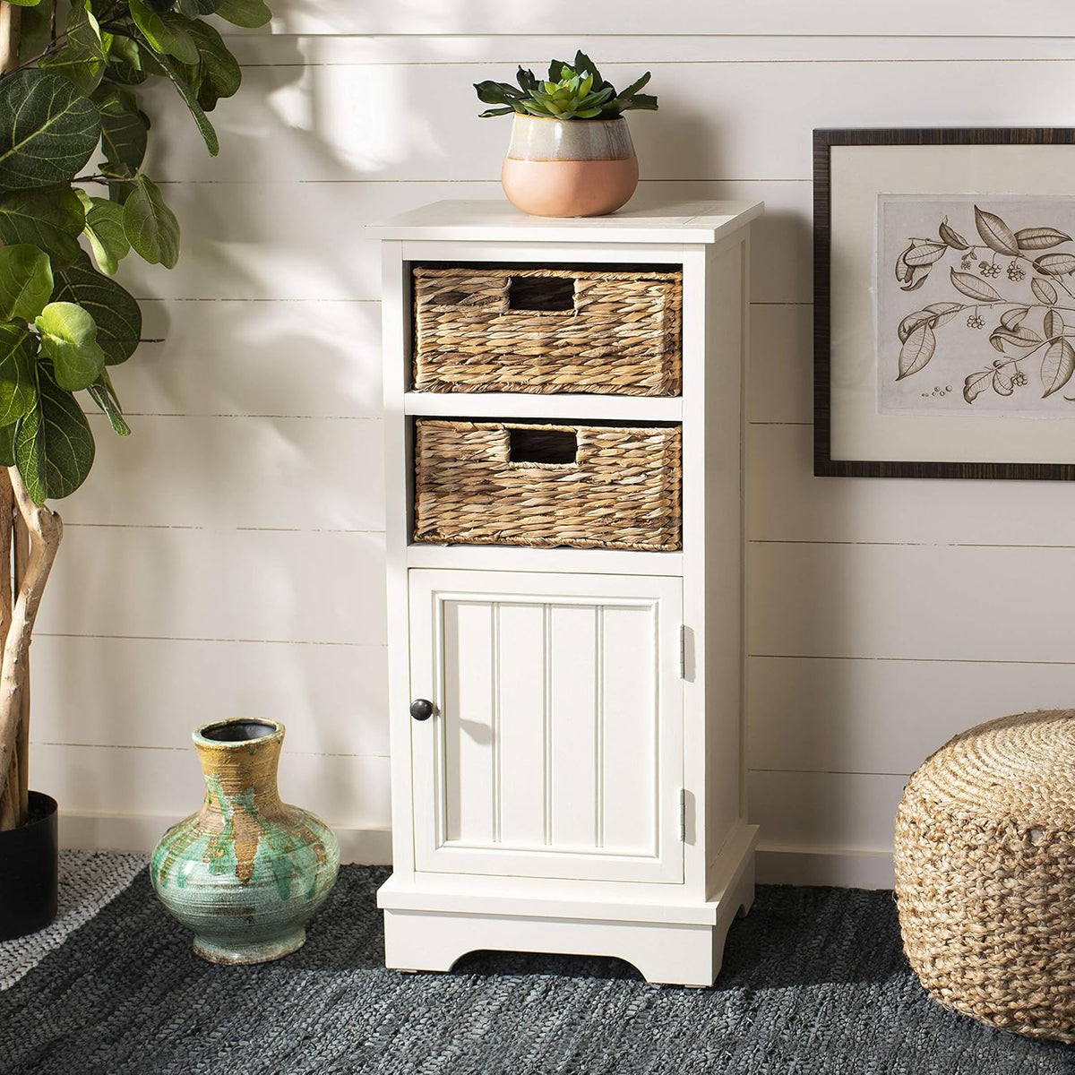 Distressed Black Cabinet L8290
