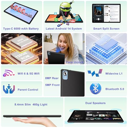Black 10.1 Inch 2-in-1 Tablet with Keyboard P61783