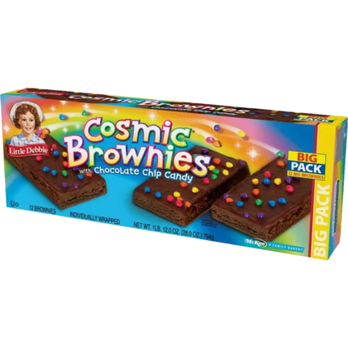 4 Big Pack Boxes Individually Wrapped Brownies with Chocolate Chip Candy H570