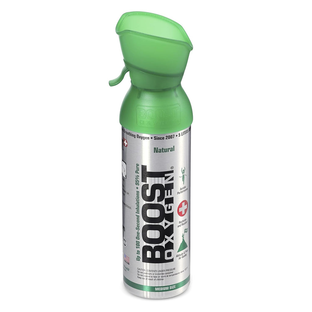 5 Liter Natural Pure Canned Supplemental Oxygen Bottle with Built in Mouthpiece (5 Pack) G8604