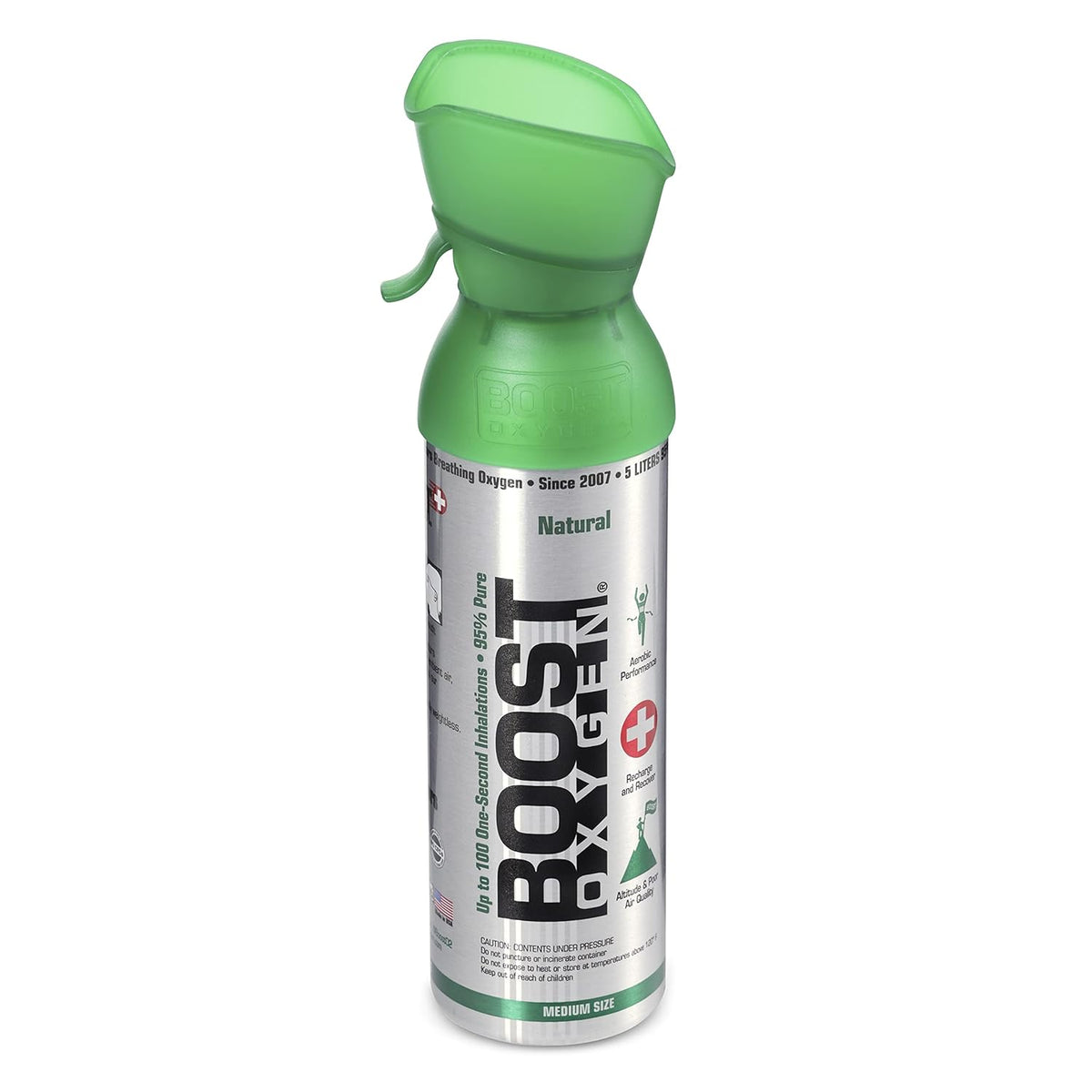 5 Liter Natural Pure Canned Supplemental Oxygen Bottle with Built in Mouthpiece (5 Pack) G8604