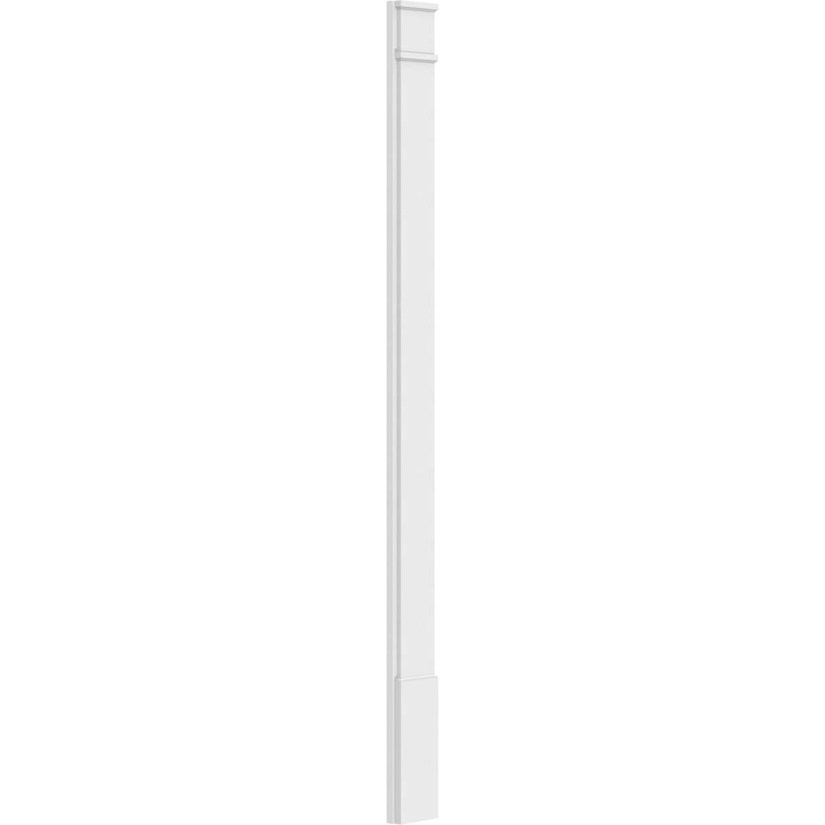 Plain PVC Pilaster with Decorative Capital & Base (Pair) B185