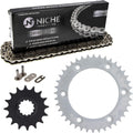 Drive Sprocket Chain Combo Front 16 Rear 40 Tooth 520NZ Standard 114 Links Pack of 2 T8421