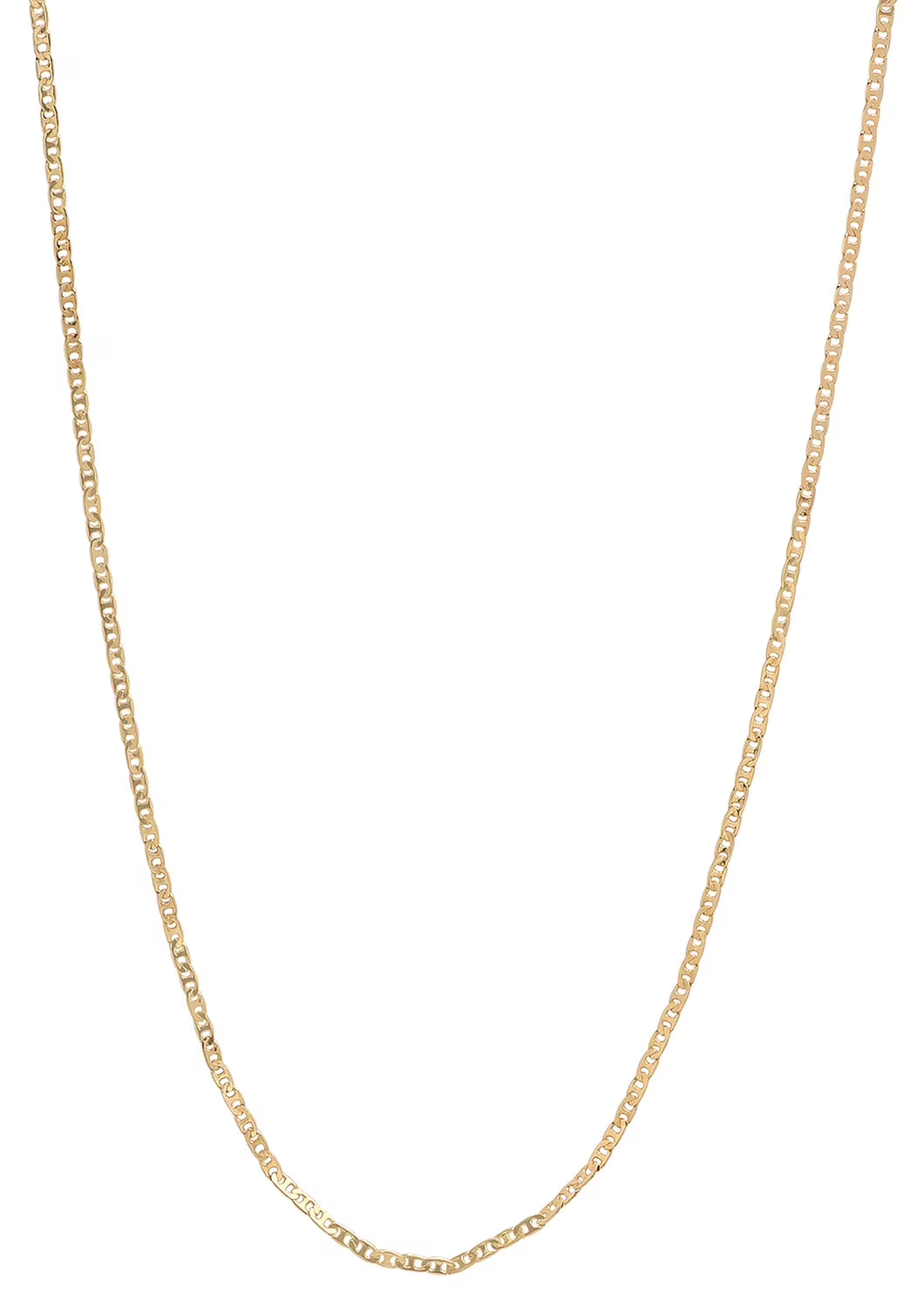14k Yellow Gold Plated Flat Mariner Chain Necklace, 22 inches M463275