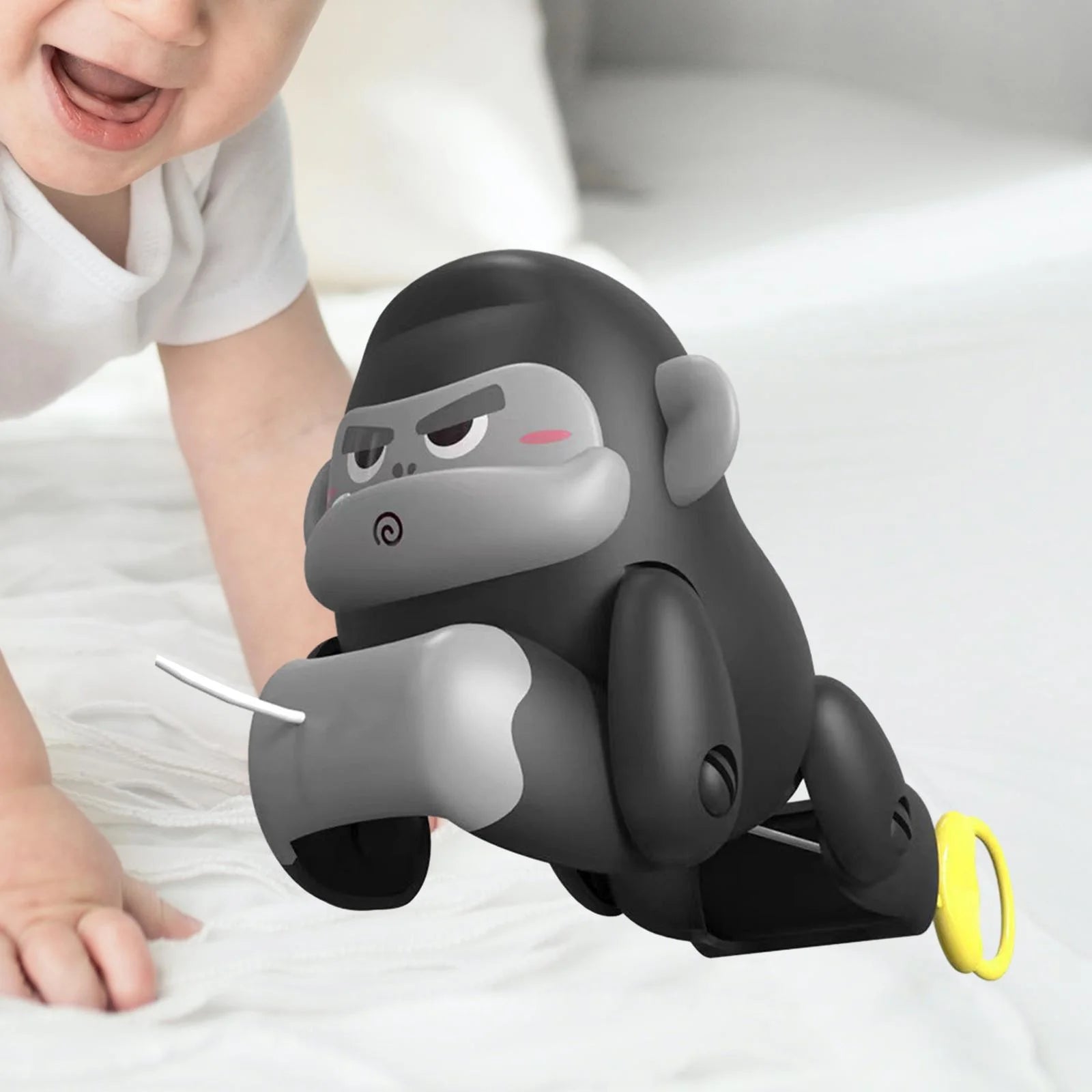 Black and Gray Pull Along Gorilla Toy F798156