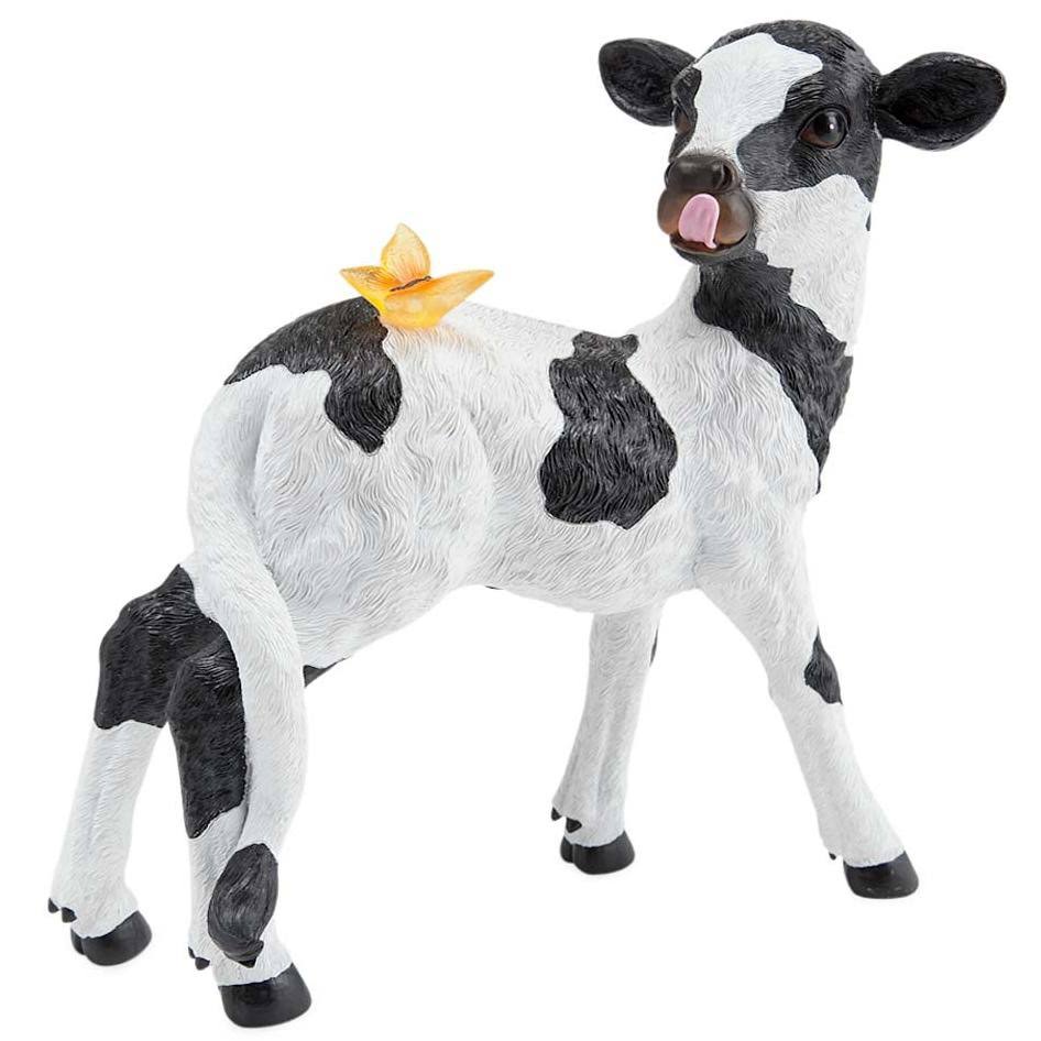 Calf with Solar Lighted Butterfly Statue C2622