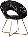 Khaki Velvet Accent Arm Chair with Golden Metal Frame Legs E2332