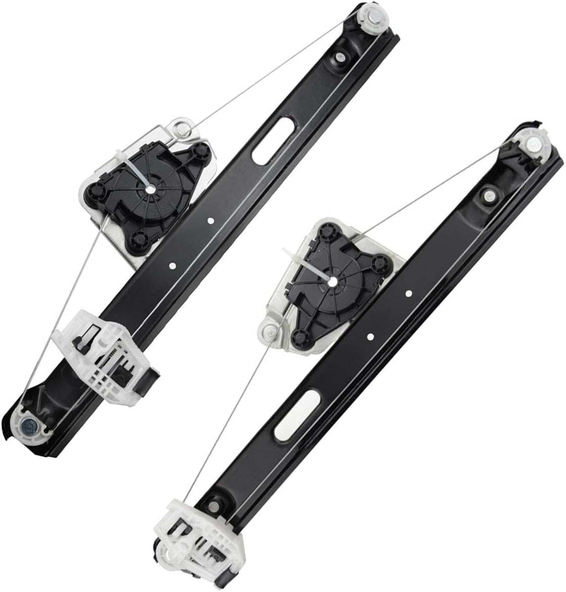 Electric Power Window Regulator Without Motor Rear Left and Right 2-PC Set Pack of 2 Q1699