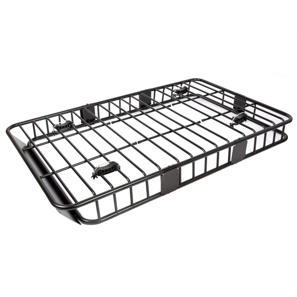 Black Roof Rack Cargo Carrier with Extension Luggage Basket V45522