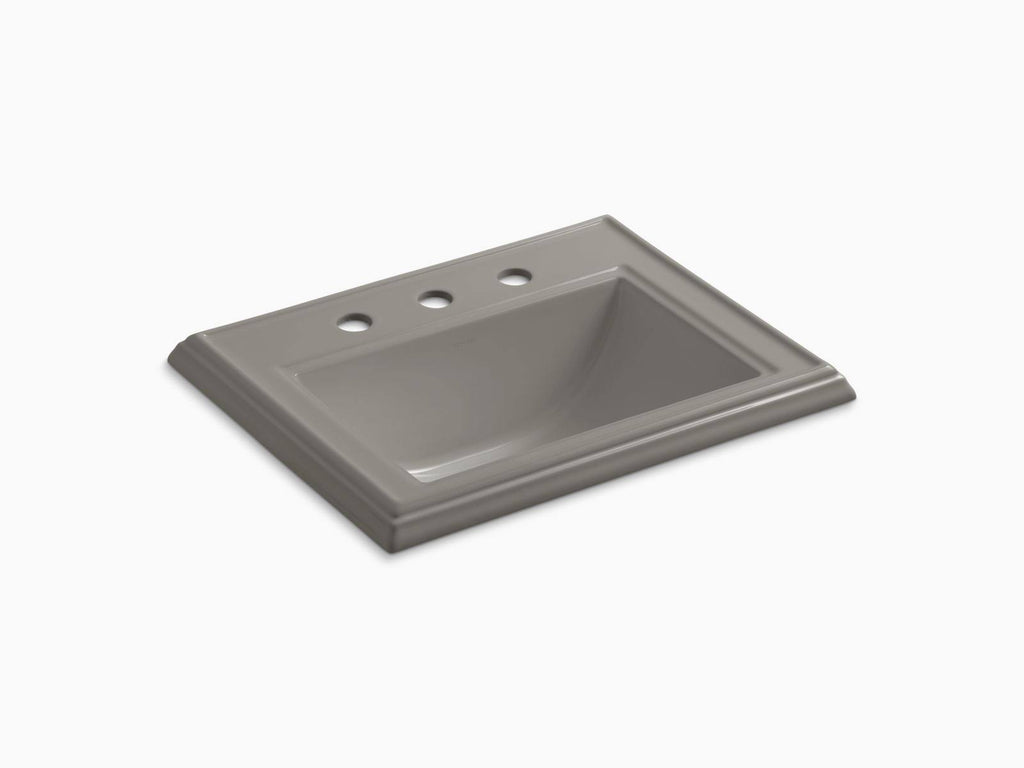 Cashmere Drop-In Bathroom Sink with 8 In. Widespread Faucet Holes P358