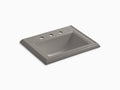 Cashmere Drop-In Bathroom Sink with 8 In. Widespread Faucet Holes P358