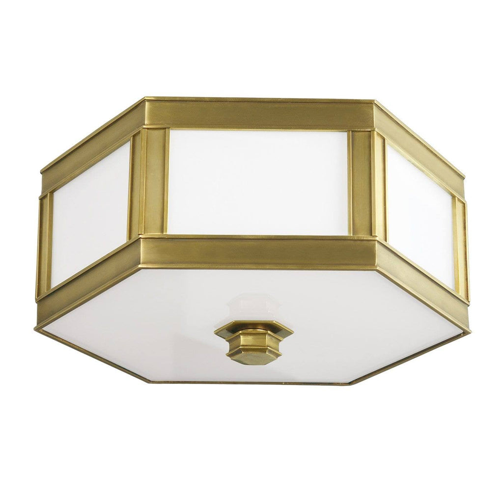 Aged Brass 2 Light Flush Mount X8947