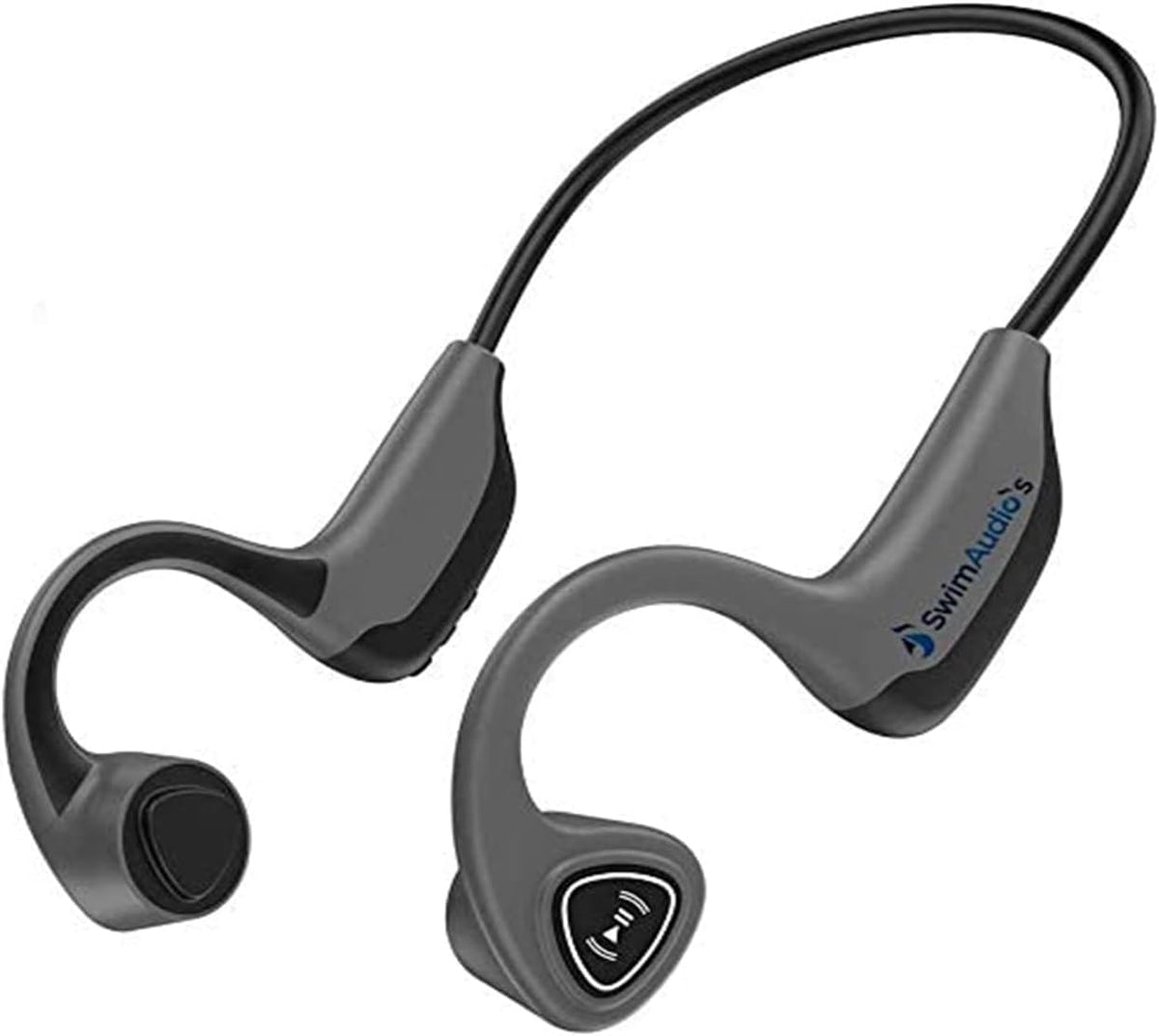 Bone Conduction Open Ear Sweatproof Sports Headphones with Bluetooth, Built-in Mic, Blue, Pack of 2 E12477
