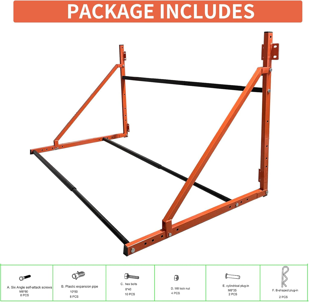 Adjustable Wall Mount Tire Rack, 48-Inch Wide by 36-Inch Deep, Pack of 2 M490674