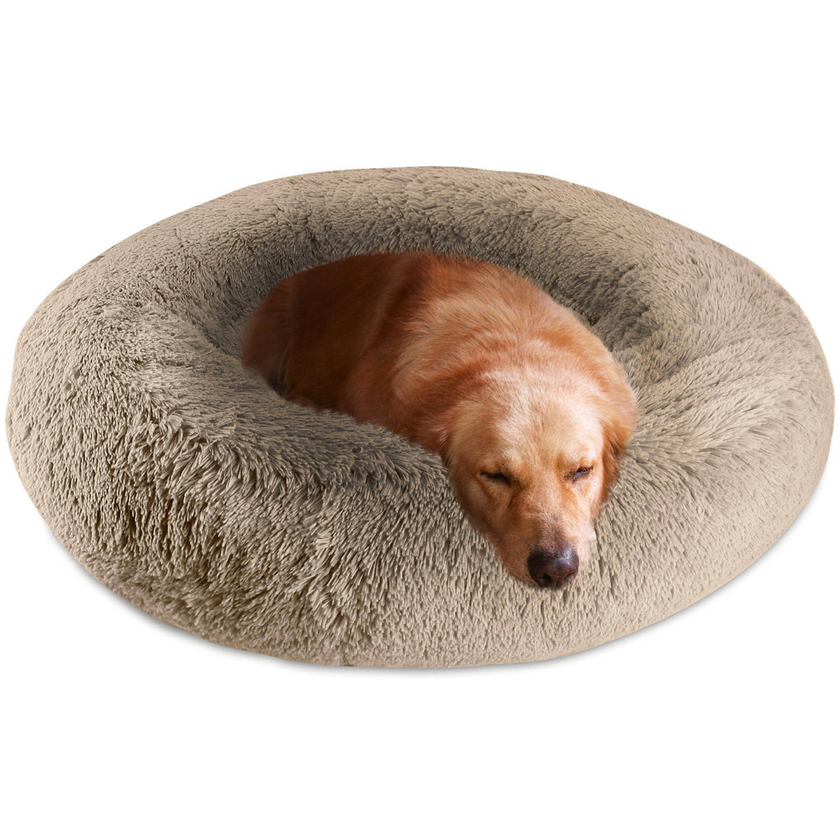 Brown Round Pet Dog Bed L142