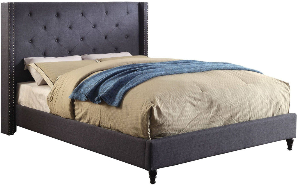 Blue Cal King Bed O873