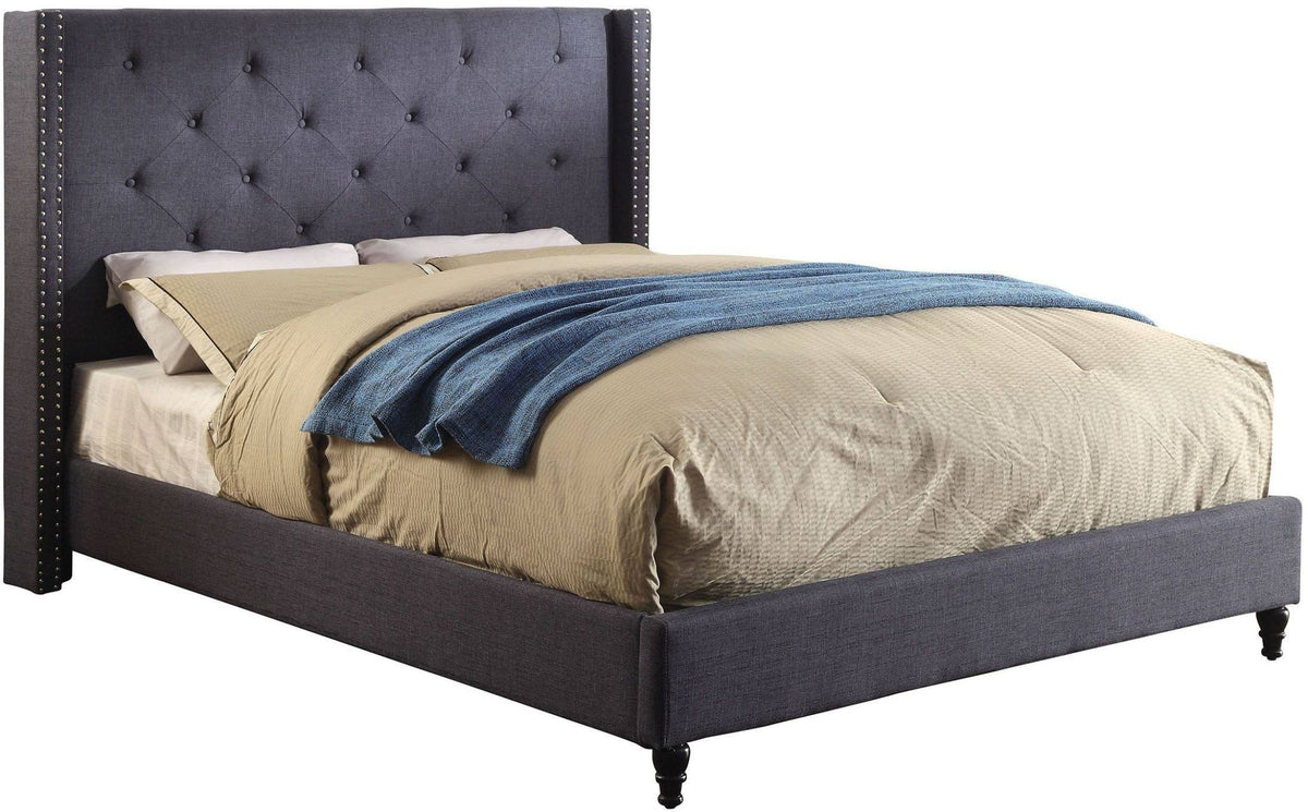 Blue Cal King Bed O873