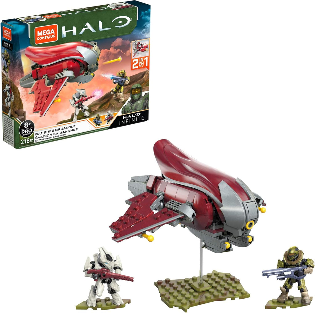 Halo Banshee Breakout Vehicle Construction Set with Spartan Recon Figure M9852