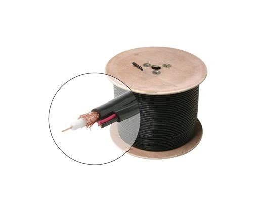 1000 ft. Siamese RG59 Coaxial CCTV Combo Cable Black H4811