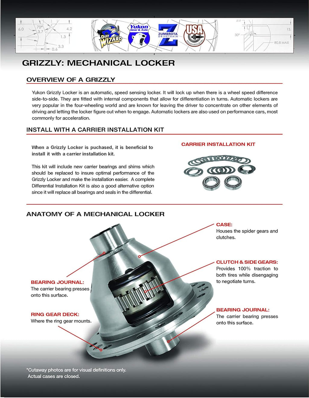 31-Spline Grizzly Locker for Ford 8.8 Differential C363436