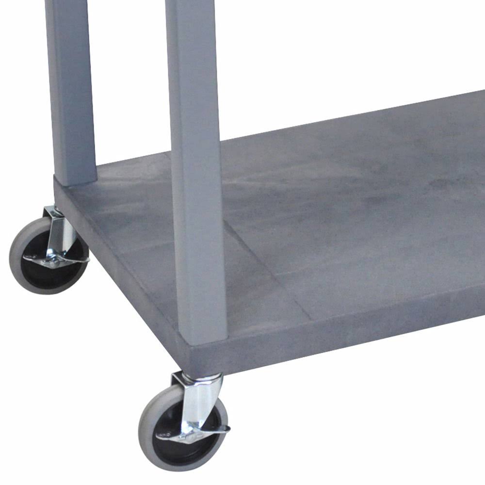 Gray Cart with 2 Flat Shelves M5766
