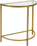 Gold Half Round Console Table Z457