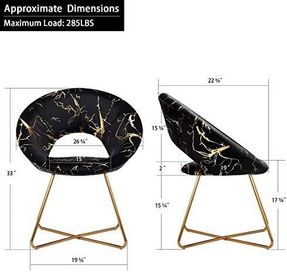 Khaki Velvet Accent Arm Chair with Golden Metal Frame Legs E2332
