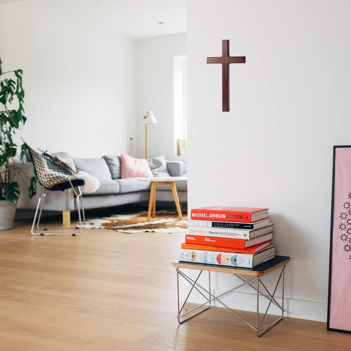 12.5 Inch Wooden Wall Cross J842780