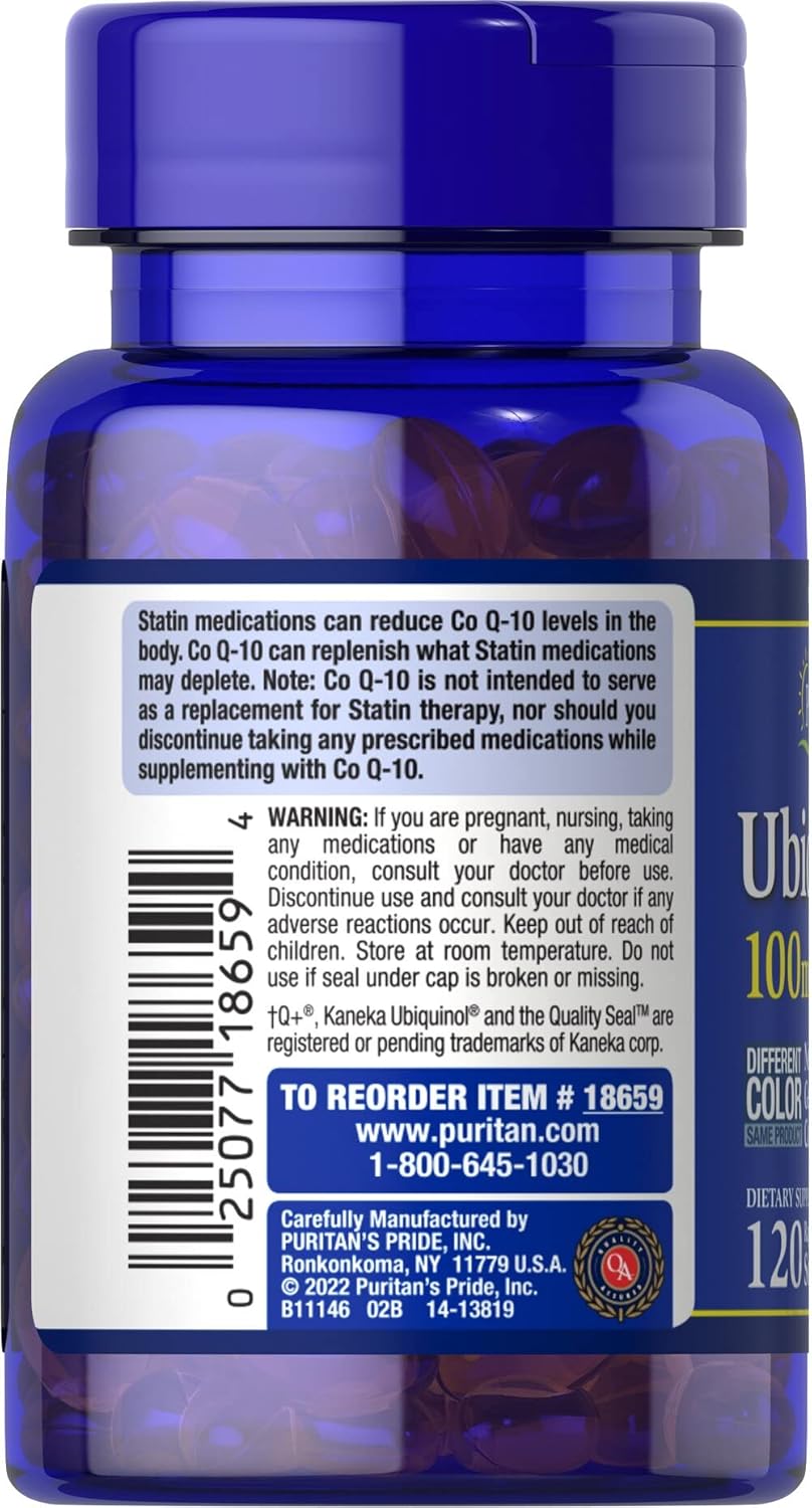 Ubiquinol 100mg 120 Softgels S805