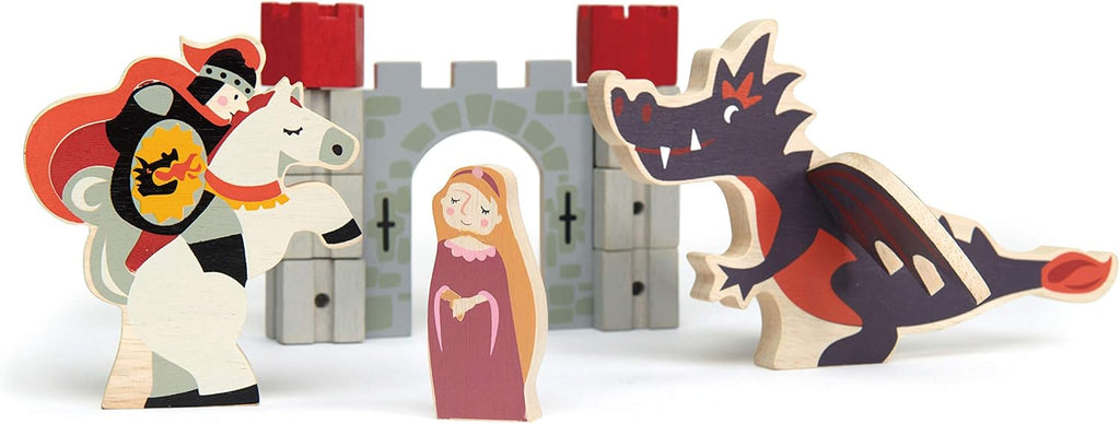 Wooden Medieval Castle Set for Toddlers, Pack of 2 T84019