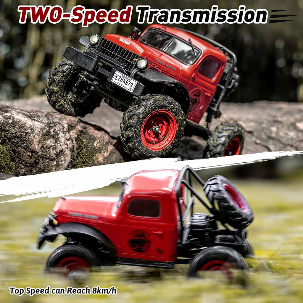 1/24 Scale 4WD RC Crawler Car (Red) I29386