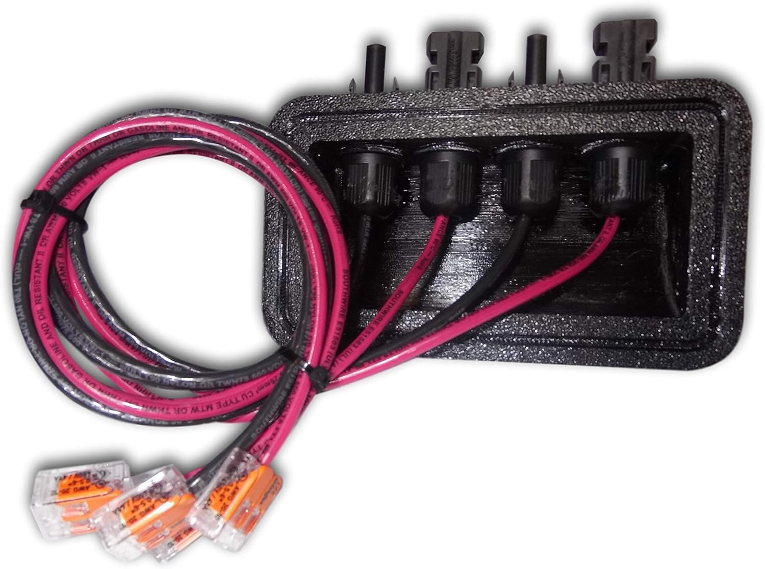 2ft 4 Ports Cable Wire Entry Housing for Solar Panels W13633