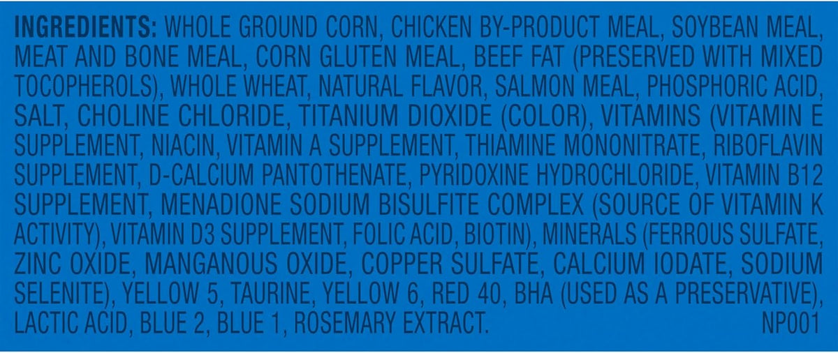 12 lb Dry Cat Food with Chicken, Beef & Salmon Flavors D8968