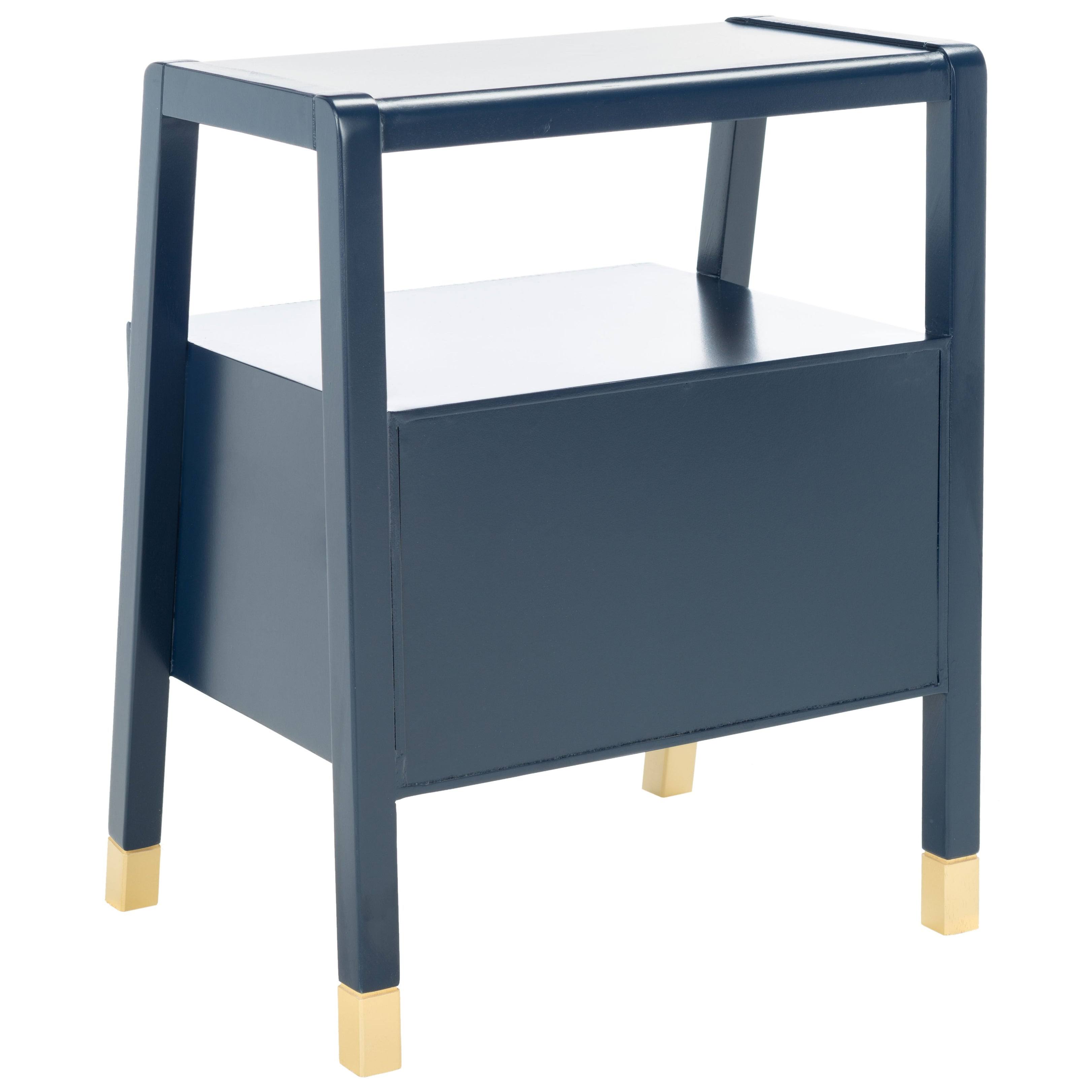 Navy Gold 2 Drawer Accent Table R328