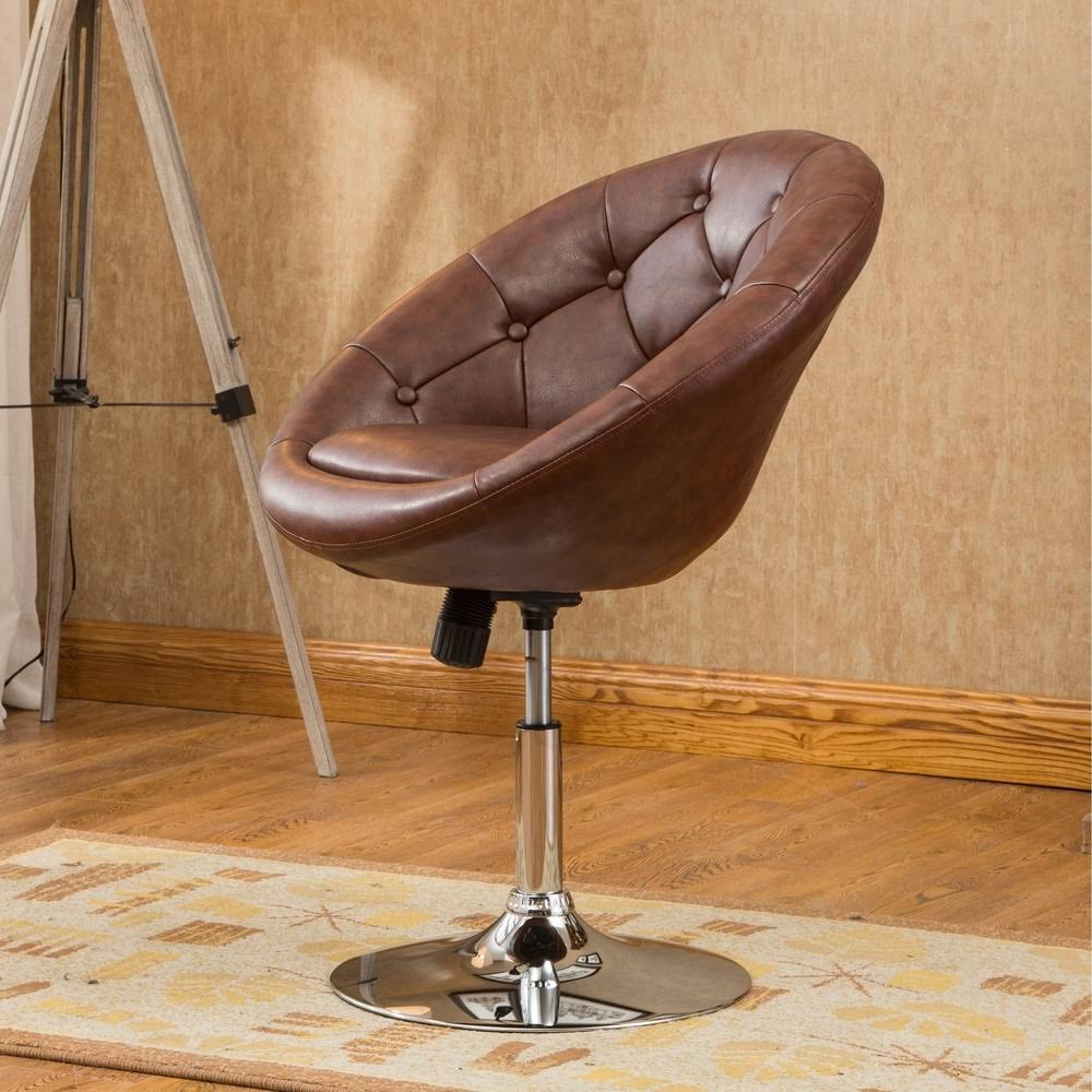 Purple Tufted Tilt Swivel Chair A3604