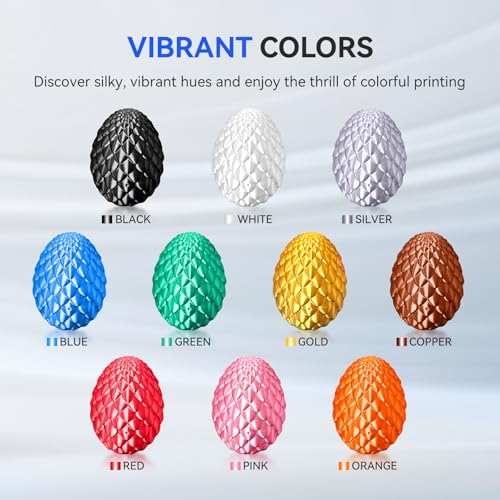PLA Silk Filament Bundle Multicolor 1.75mm 250g Spool 8 Rolls 2kg A6410