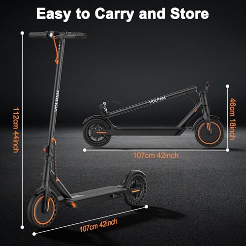 Electric Scooter, 350W, 8.5" Tires, 12 Miles Range, 16Mph, Folding E-Scooter with Dual Braking Q942