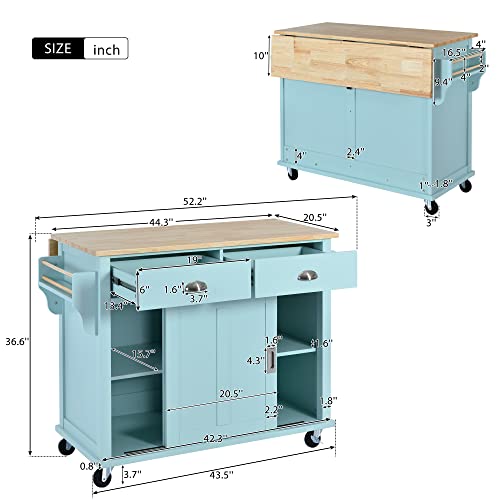 Black Rolling Kitchen Island with Drawers and Storage Cabinet V214415