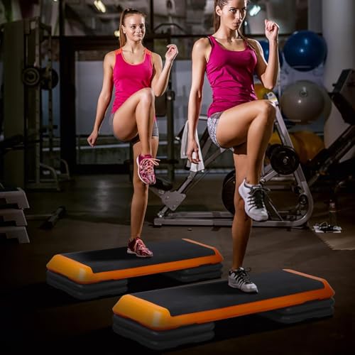 Adjustable Aerobic Step Platform with 4 Stackable Risers T764