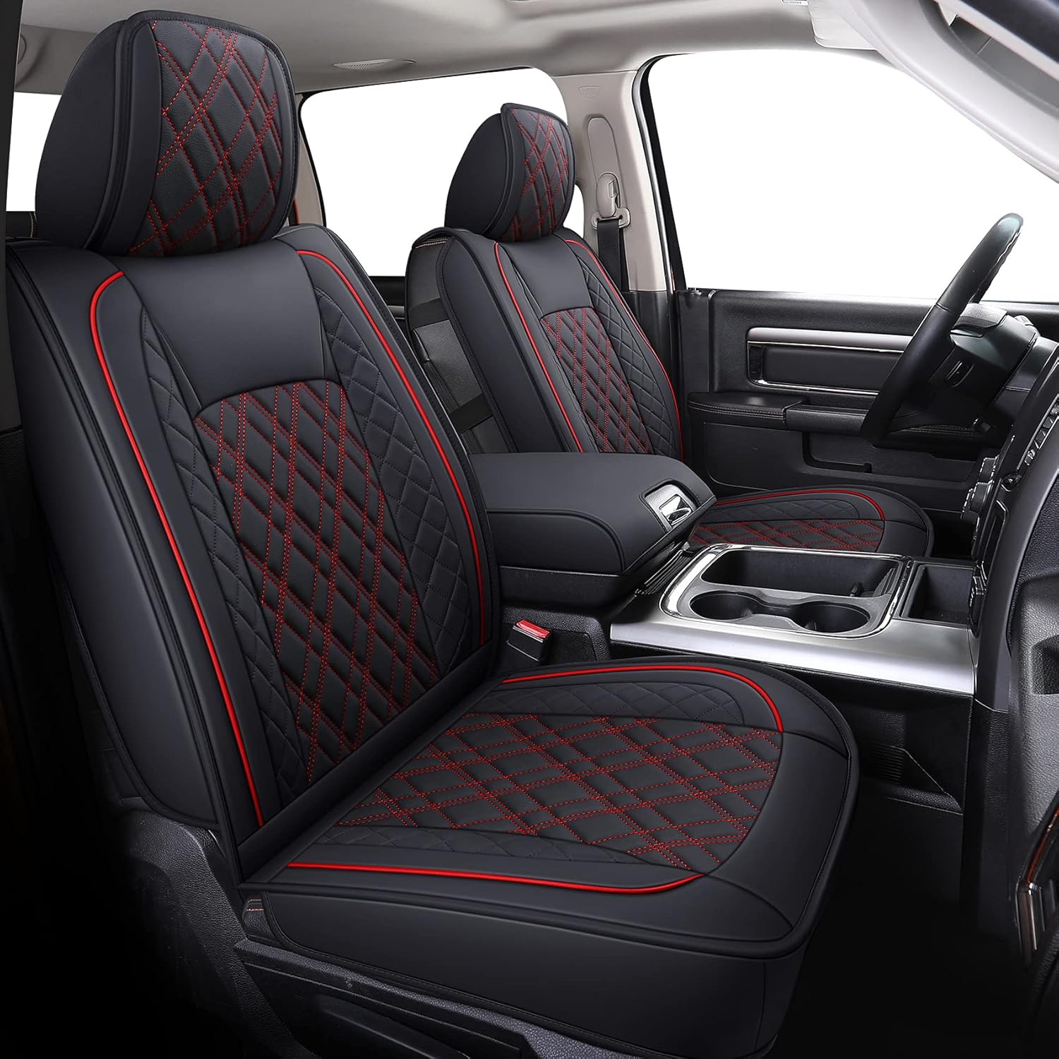 Ram 1500 Seat Covers Front and Back Faux Leather F4264