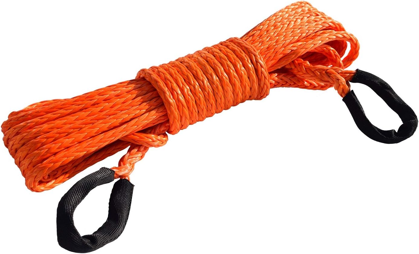 50ft 10mm Synthetic Winch Rope Extension (Orange) W9254