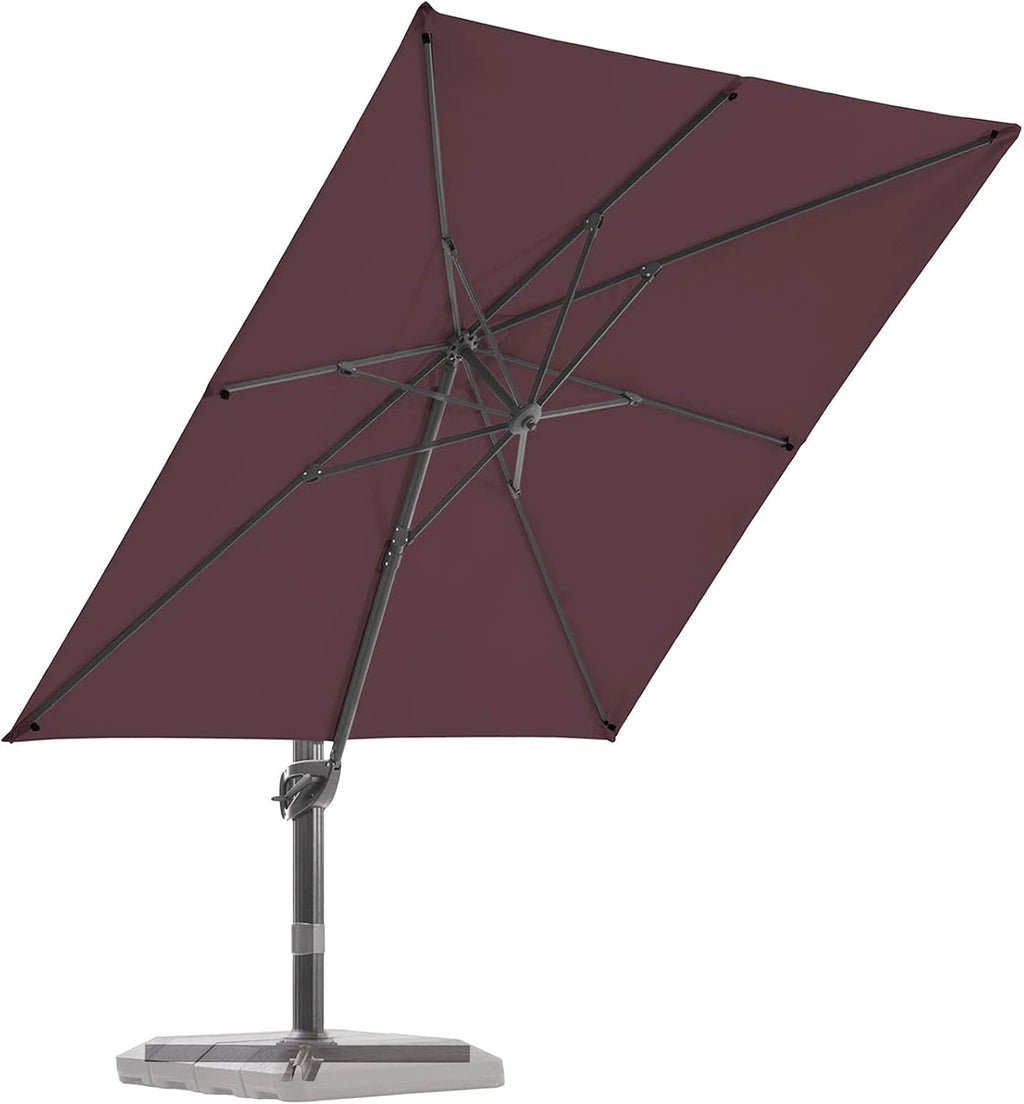 Navy Blue 9x9 FT Square Cantilever Patio Umbrella with Cross Base I638921